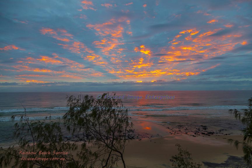 Sunrise over Rainbow Beach Southeast Queensland.