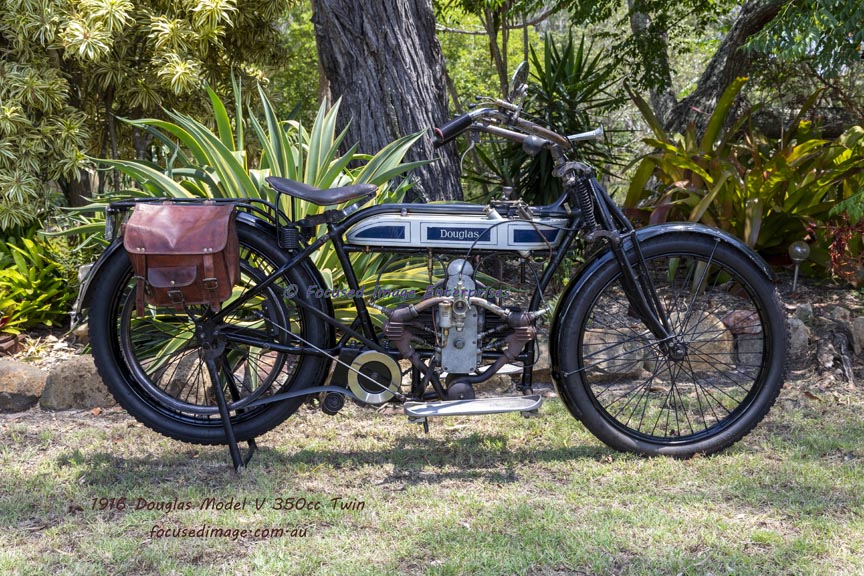 1916 Douglas Model V 350cc Twin Motorcycle