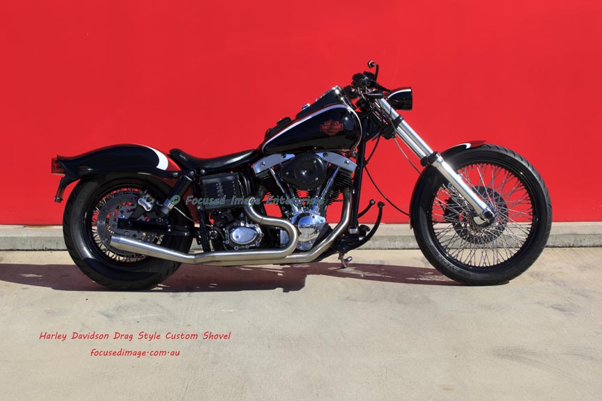Harley Davidson Drag Style Custom Shovel Motorcycle