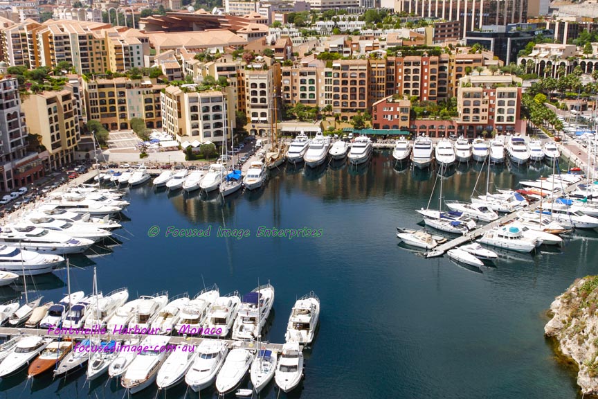 Ariel view of Fontvieille Harbour - Monaco